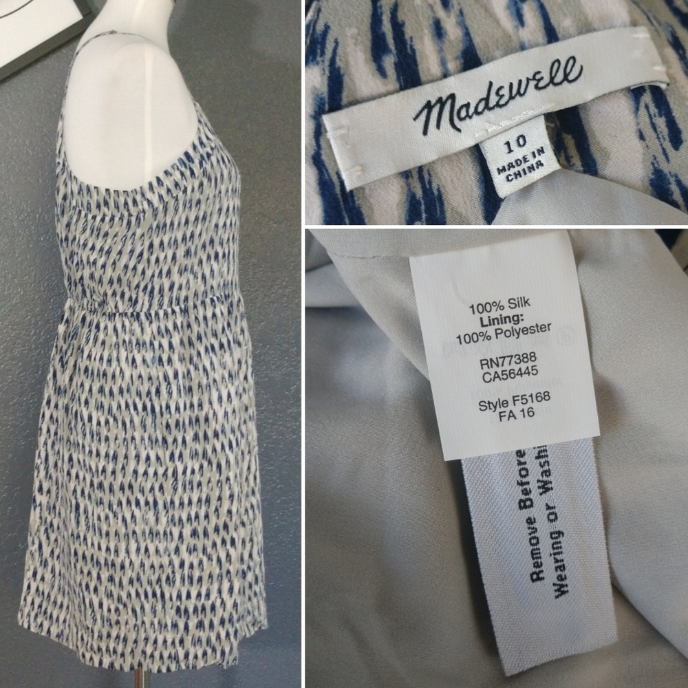 New MADEWELL Silk Sunlight Cami Dress - Picture 3 of 8